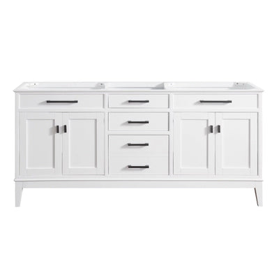 Landon 72 in. White Double Vanity Base