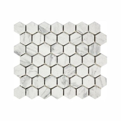 Lifeproof Carrara 10 in. x 12 in. x 6.35mm Ceramic Hexagon Mosaic Floor and Wall Tile (0.81 sq. ft. / piece)