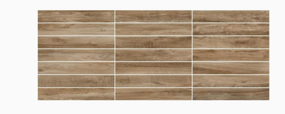 CERAMICAS TESANY Tahoe Forest Brown 6-in x 36-in Glazed Porcelain Wood Look Floor Tile - Super Arbor