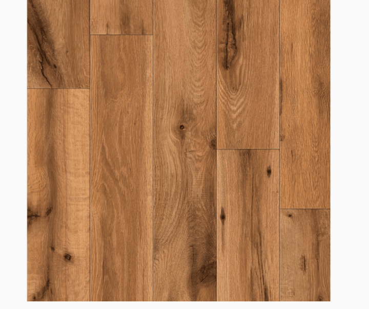 allen + roth Lodge Oak 4.96-in W x 4.23-ft L Handscraped Wood