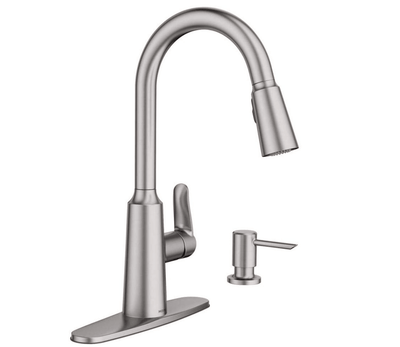 Moen Edwyn Spot Resist Stainless 1-Handle Deck Mount Pull-down Commercial/Residential Kitchen Faucet - Hardwarestore Delivery
