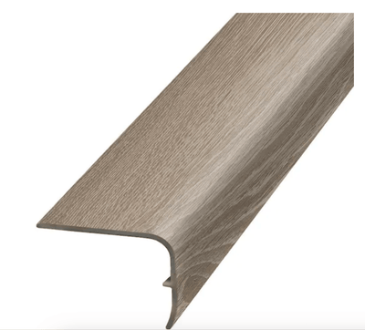 Flint Grey 1.32 in. Thick x 1.88 in. Wide x 78.7 in. Length Vinyl Stair Nose Molding - Super Arbor
