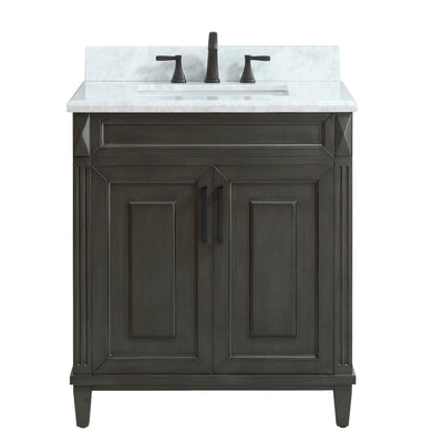 Sterling 31 in. Vanity with Carrara Marble Top