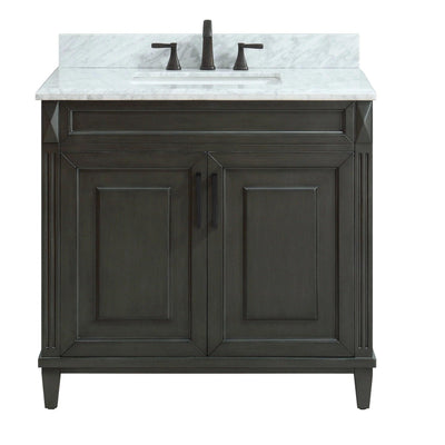 Sterling 37 in. Vanity with Carrara Marble Top