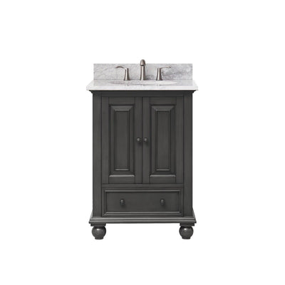 Tompkins Gray 24 in. Vanity with Cararra Top