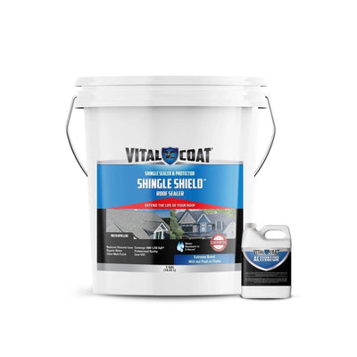 5 Gal. Clear Matt 100% Acrylic Shingle Shield Roof Coating for Asphalt Fiberglass and Clay Shingles