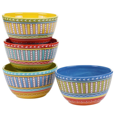 Valencia Assorted Colors Ice Cream and Cereal Bowl (Set of 4) - Super Arbor