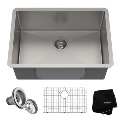 Standart PRO Undermount Stainless Steel 26 in. Single Bowl Kitchen Sink - Super Arbor