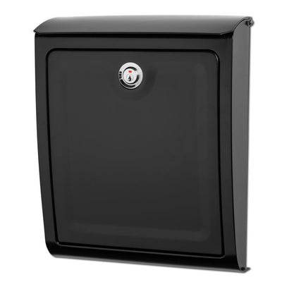 Sienna Black Wall Mount Locking Mailbox - Super Arbor