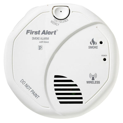 Wireless Interconnect Battery Operated Smoke Detector with Voice Alarm - Super Arbor