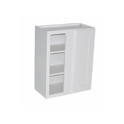 Brookings Plywood Ready to Assemble Shaker 24x30x12 in. 1-Door Blind Wall Kitchen Cabinet in White - Super Arbor