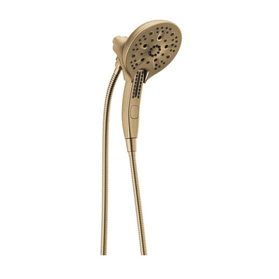 In2ition 5-Spray 6.06 in. Wall Mount Dual Shower Heads with H2Okinetic Technology in Champagne Bronze - Super Arbor