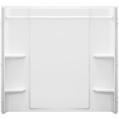 Ensemble Alcove 60 in. x 30 in. x 55 in. Fixed 3-Piece Direct-to-Stud Tub Surround in White - Super Arbor