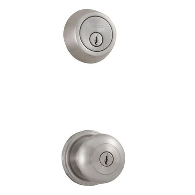 Traditionale Impresa Keyed Entry/Single Cylinder Deadbolt Combo in Satin Nickel - Super Arbor