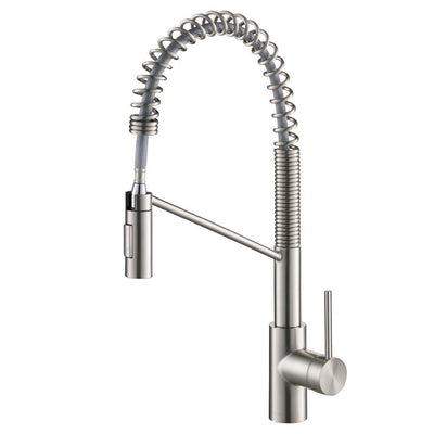 Oletto Single-Handle Pull-Down Sprayer Kitchen Faucet in all-Brite Spot-Free Stainless Steel - Super Arbor