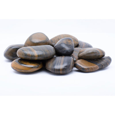 Rain Forest 1 in. to 2 in. 2200 lb. Medium Striped Grade A Polished Pebbles - Super Arbor