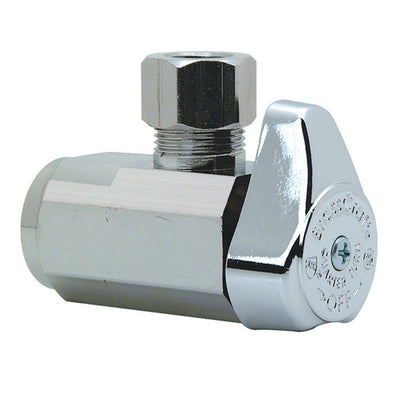 1/2 in. FIP Inlet x 3/8 in. Compression Outlet 1/4-Turn Angle Valve - Super Arbor