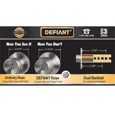 Hartford Satin Nickel Entry Knob and Double Cylinder Deadbolt Combo Pack - Super Arbor