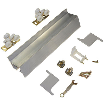 2610F Series 96 in. Track and Hardware Set for Wall-Mount Sliding Doors - Super Arbor