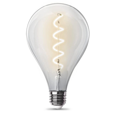 Feit Electric 60-Watt Equivalent PS40 Clear Glass Vintage Oversized Spiral Filament Edison LED Light Bulb in Warm White (3-Pack) - Super Arbor