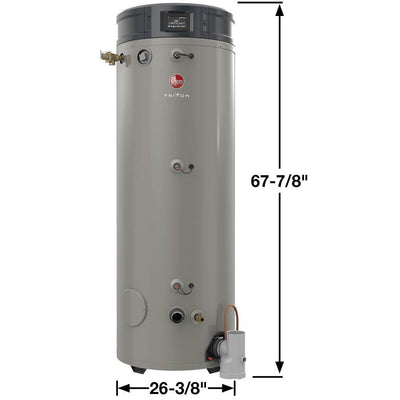 Commercial Triton Heavy Duty High Efficiency 80 Gal. 160K BTU ULN Natural Gas Power Direct Vent Tank Water Heater - Super Arbor