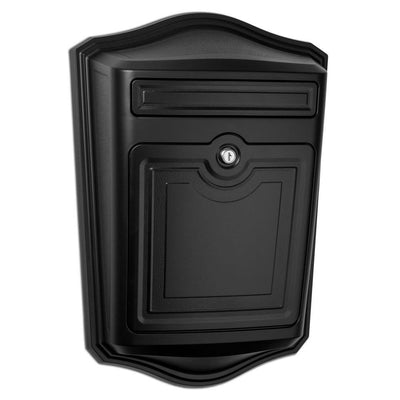 Maison Black Wall-Mount Locking Mailbox - Super Arbor