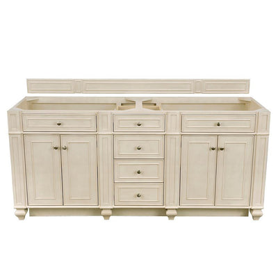 Bristol 72 in. W Bathroom Double Vanity Cabinet Only in Vintage Vanilla - Super Arbor