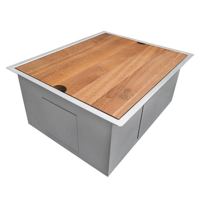 23 in. x 19 in. x 13 in. Single Bowl Undermount Laundry Utility Workstation Sink - Super Arbor