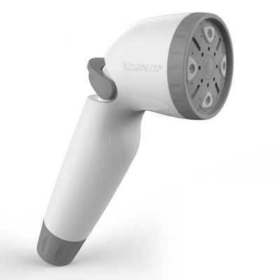 1-Spray 2 in. Single Freestanding Handheld Adjustable Shower Head in White - Super Arbor