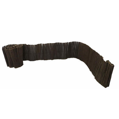 Master Garden Products 168 in. L x 12 in. H Brown Willow Rolled Border Fence/Edging - Super Arbor
