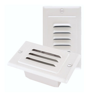 STP Series Hardwire White LED Stair Light with Horizontal and Vertical Faceplates - Super Arbor