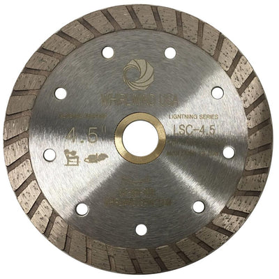 Whirlwind USA 4.5 in. Turbo Rim Diamond Blade for Dry or Wet Cutting Concrete, Stone, Brick and Masonry