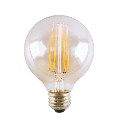 Halco Lighting Technologies 60-Watt Equivalent 5-Watt G25 Dimmable LED Clear Filament Antique Vintage Light Bulb 3000K 85049 - Super Arbor