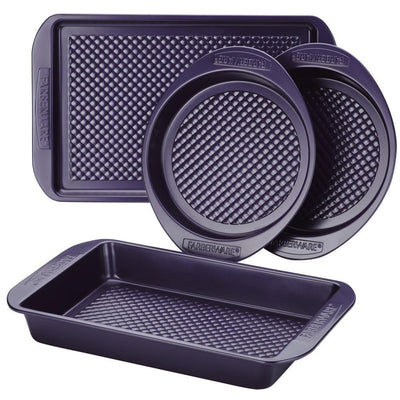 4-Piece Colorvive Nonstick Bakeware Set in Purple - Super Arbor