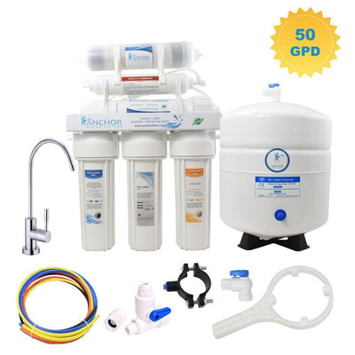 Ultra Series 6-Stage Alkaline Mineral Reverse Osmosis Water Purification System - Under Sink Water Filter - 50 GPD - Super Arbor