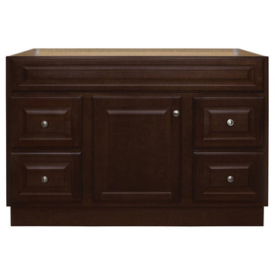 Hampton 48 in. W x 21 in. D x 33.5 in. H Bathroom Vanity Cabinet Only in Cognac - Super Arbor