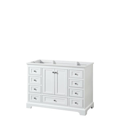 Deborah 47.25 in. W x 21.5 in. D Vanity Cabinet in White - Super Arbor