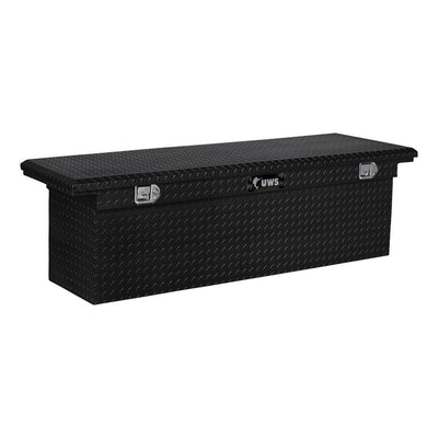 UWS Gloss Black Aluminum 69" Deep Truck Tool Box, Low Profile (Heavy Packaging) - Super Arbor