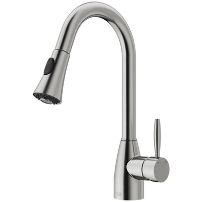 Aylesbury Single-Handle Pull-Down Sprayer Kitchen Faucet in Stainless Steel - Super Arbor