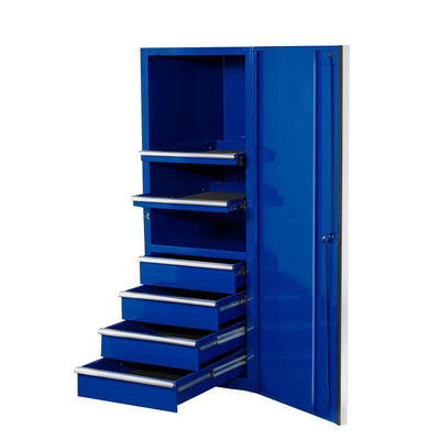 24 in. 4-Drawer 2-Shelf Professional Side Chest in Blue - Super Arbor
