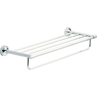 Voisin Modern 8.66 in. W Towel Shelf with Bar in Polished Chrome - Super Arbor