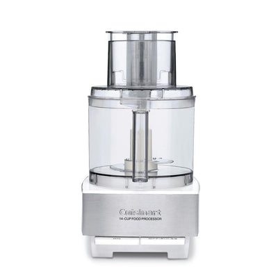 Custom 14-Cup 2-Speed White Stainless Steel Food Processor with Pulse Control - Super Arbor