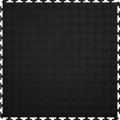 Supreme Garage Tile Coin 1.71 ft. Width x 1.71 ft. Length Black PVC Garage Flooring
