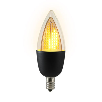 Euri Lighting 6-Watt Equivalent CA9.5 Flickering Flame LED Light Bulb (1-Bulb) - Super Arbor