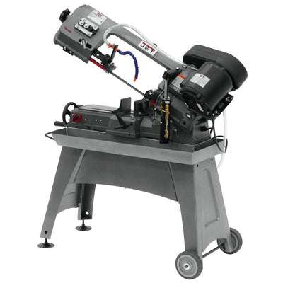 1/2 HP 5 in. x 8 in. Wet Metalworking Horizontal Band Saw with Rolling Stand, 3-Speed, 115-Volt, J-3230 - Super Arbor