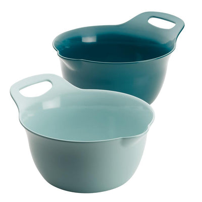 Tools and Gadgets 2-Piece Light Blue and Teal Nesting Mixing Bowl Set - Super Arbor