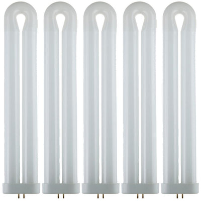 12 in. 40-Watt T8 U-Bent Ful Fluorescent Tube CFL Light Bulb Black Light Bulb (5-Pack) - Super Arbor