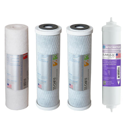 Ultimate 10 in. Super Capacity Replacement Pre-Filter Set for 90 GPD pH+ Reverse Osmosis Systems - Super Arbor