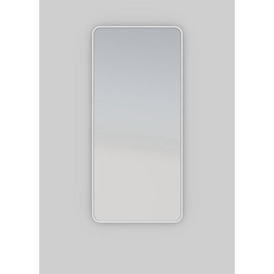 48 in. x 22 in. Radius Corner Black Stainless Steel Framed Mirror - Super Arbor