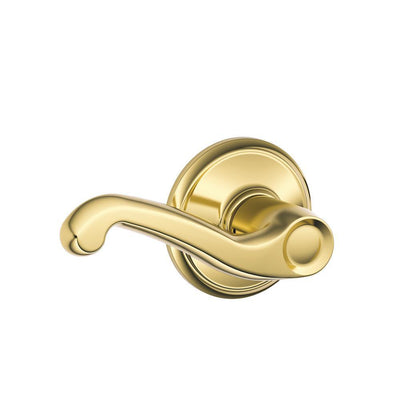 Flair Bright Brass Passage Hall/Closet Door Lever - Super Arbor